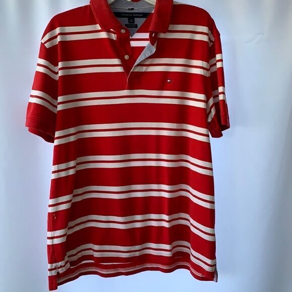 Tommy Hilfiger Other - Tommy Hilfiger size large red and white striped polo